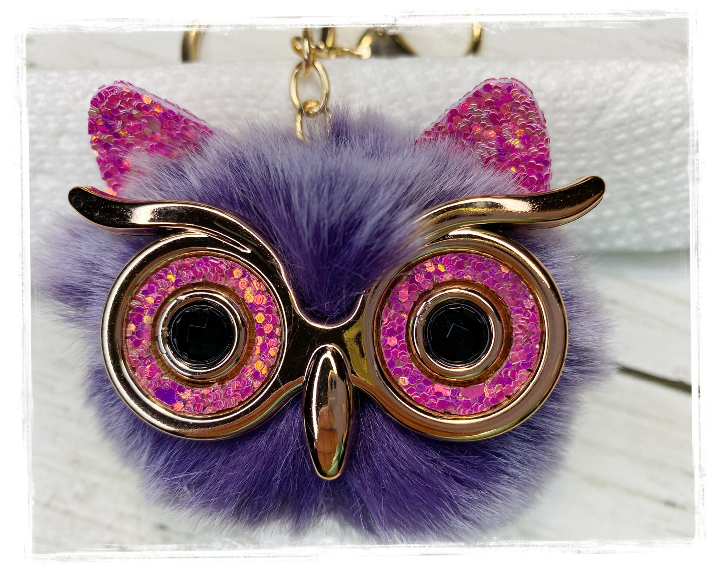 Plush Owl Keychain