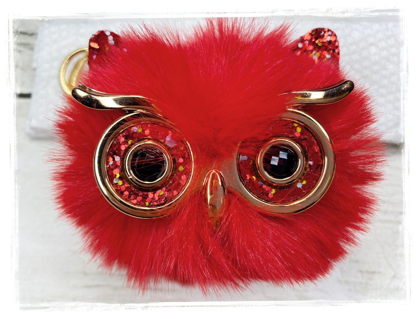 Plush Owl Keychain