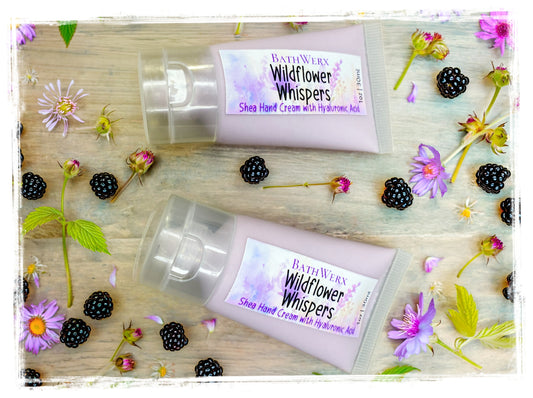 BathWerx Wildflower Whispers Intensive Hand Cream with apple blossom and raspberry nectar fragrance, Mother's Day gift