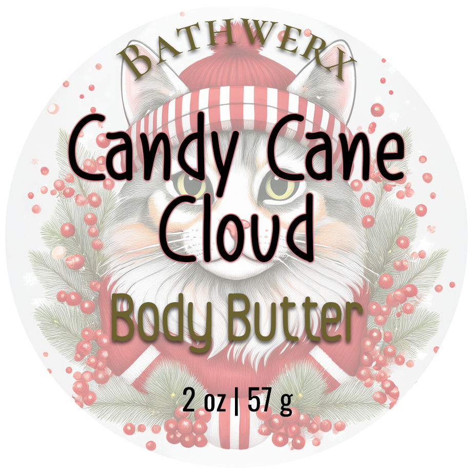 Candy Cane Cloud Collection – Peppermint & Vanilla Holiday Scent – BathWerx