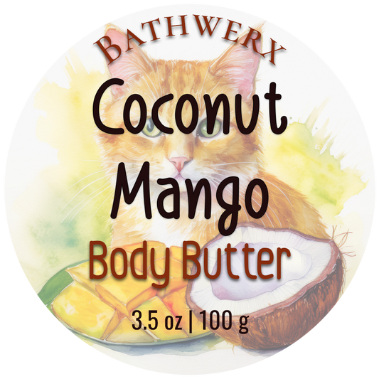 Label placeholder for coconut mango body butter