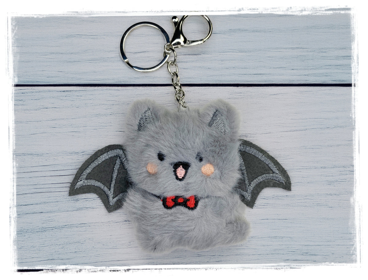 Halloween Plush Bat Keychains