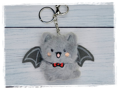 Halloween Plush Bat Keychains