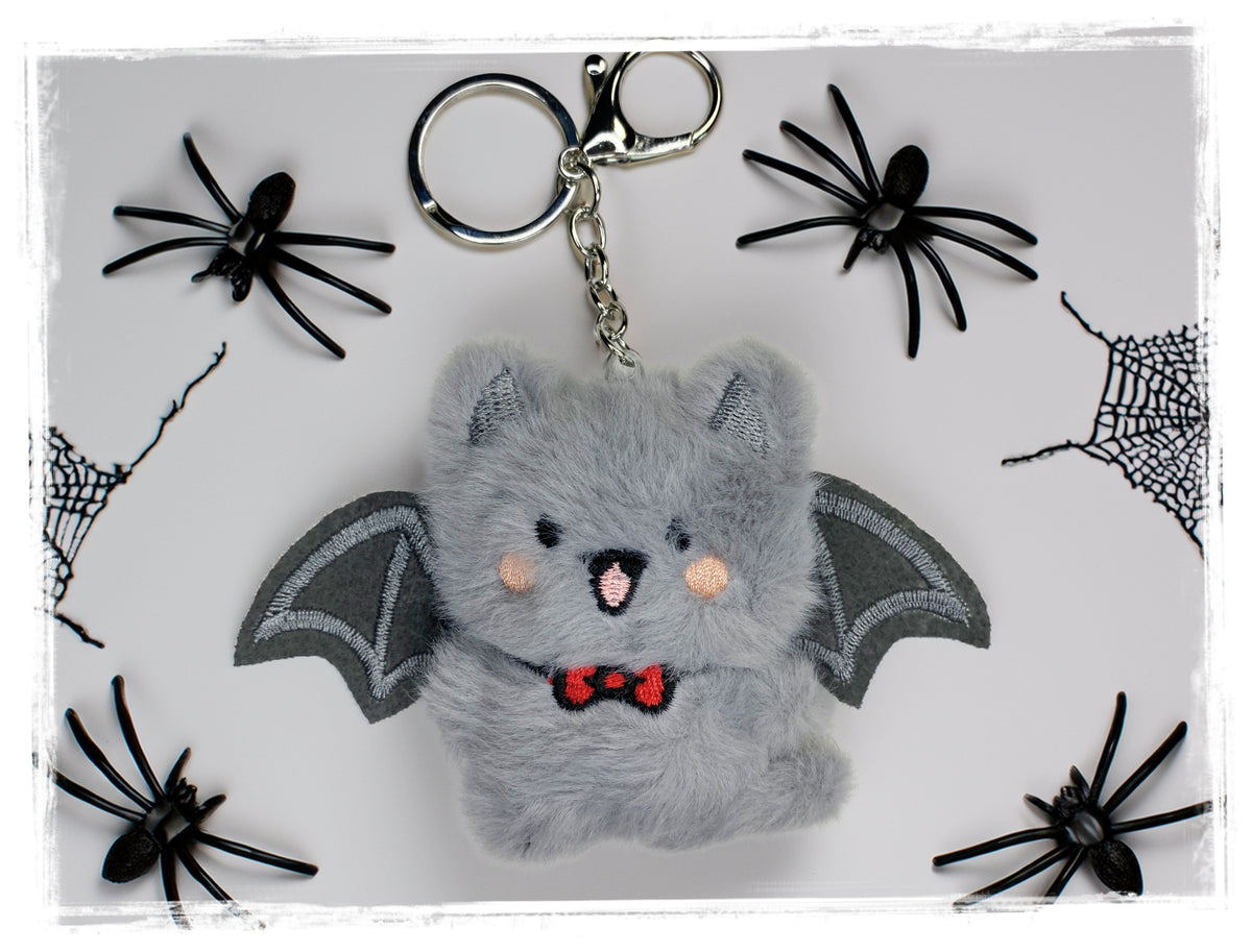 Halloween Plush Bat Keychains