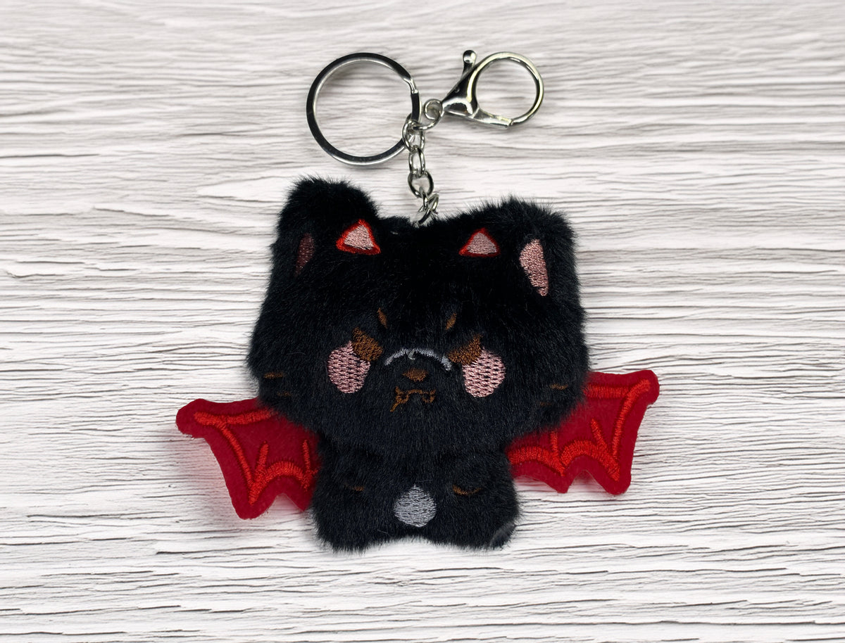 Halloween Plush Bat Keychains