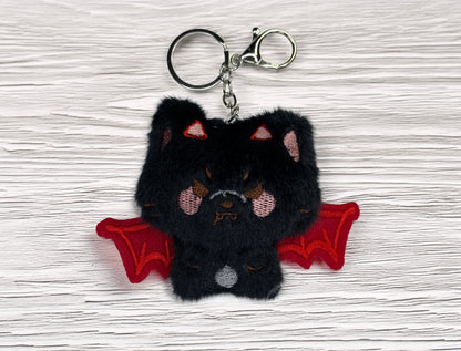 Halloween Plush Bat Keychains