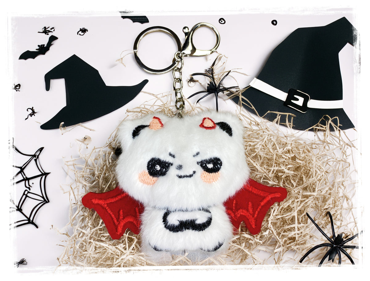 Halloween Plush Bat Keychains