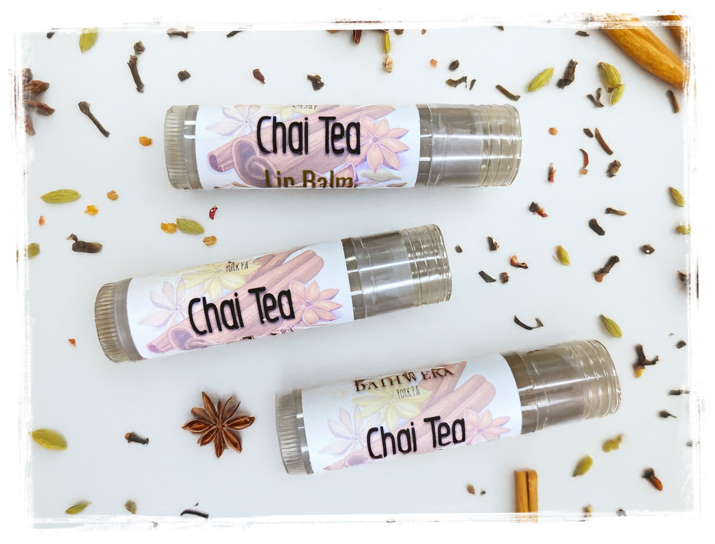 Chai Tea Winter Flavored Lip Balms - Nourishing Lip Butter for Soft, Kissable Lips