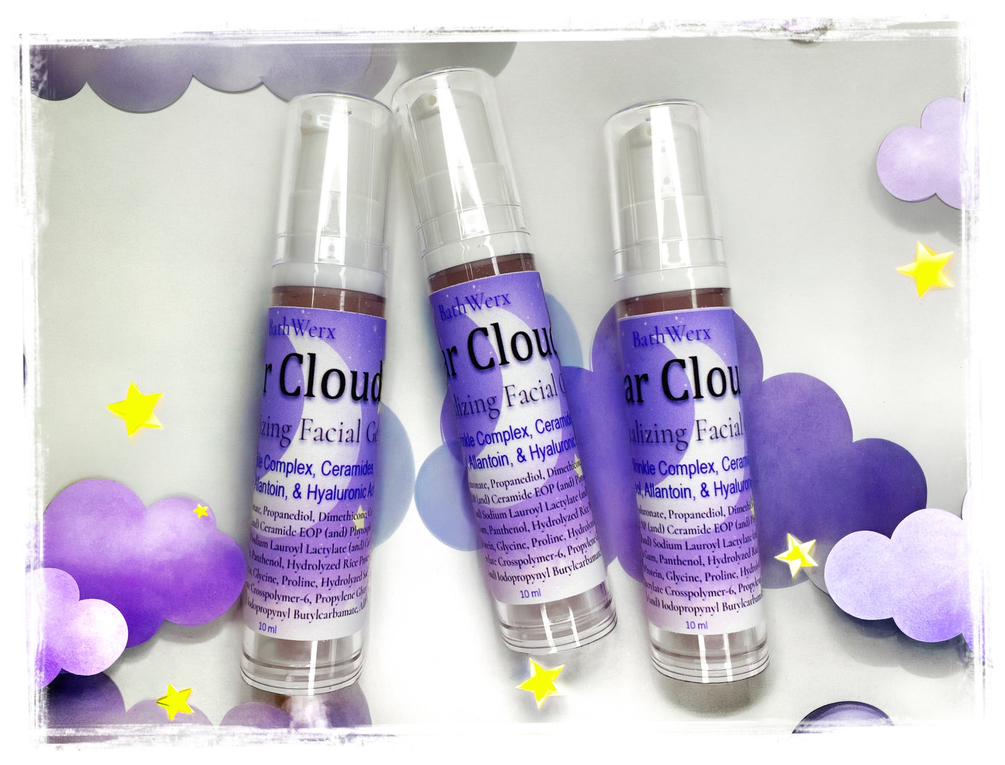 Star Cloud Revitalizing Facial Gel with Ceramides and Hyaluronic Acid - Premium handcrafted skincare in jar
