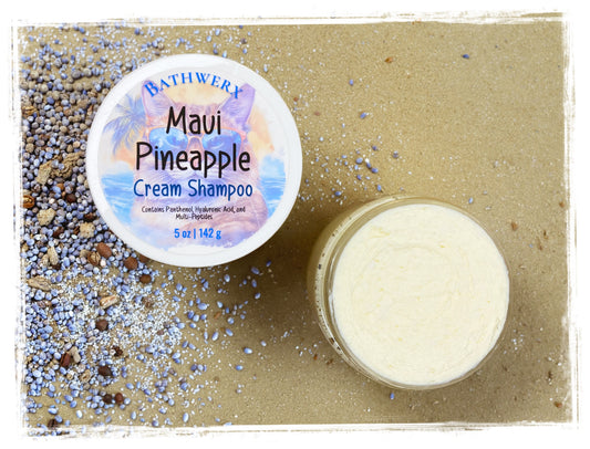 Maui Pineapple Shampoo bottle - Tropical Pineapple Scent Nourishing Hair Care by BathWerx