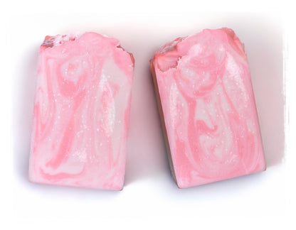 BathWerx Strawberry Rose Artisan Soap Bar – small batch goat milk soap with kaolin clay, colloidal oatmeal & tussah silk