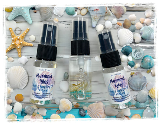BathWerx Mermaid Scented Hair & Body Dry Oil Perfume - 15ml Spray Bottle
