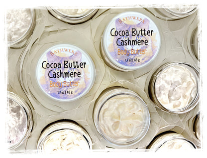 Cocoa Butter Cashmere Body Butter 1.7 oz jar - premium whipped moisturizer by BathWerx