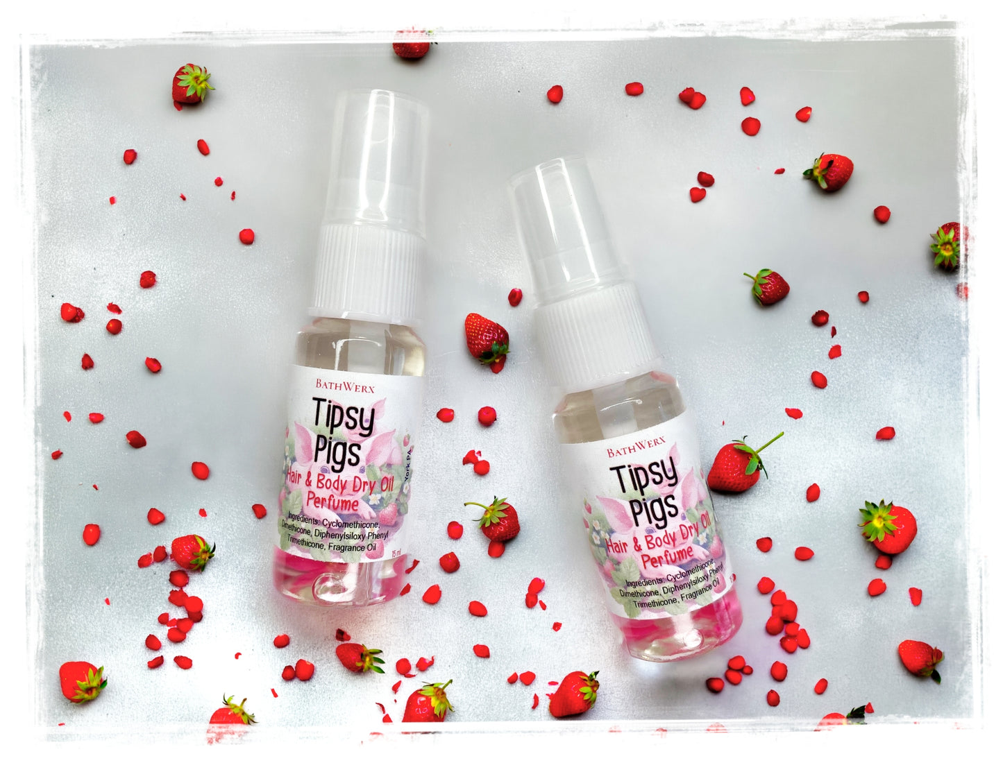 BathWerx Tipsy Pig Scented Hair & Body Dry Oil Perfume - Long-Lasting Fragrance Spray