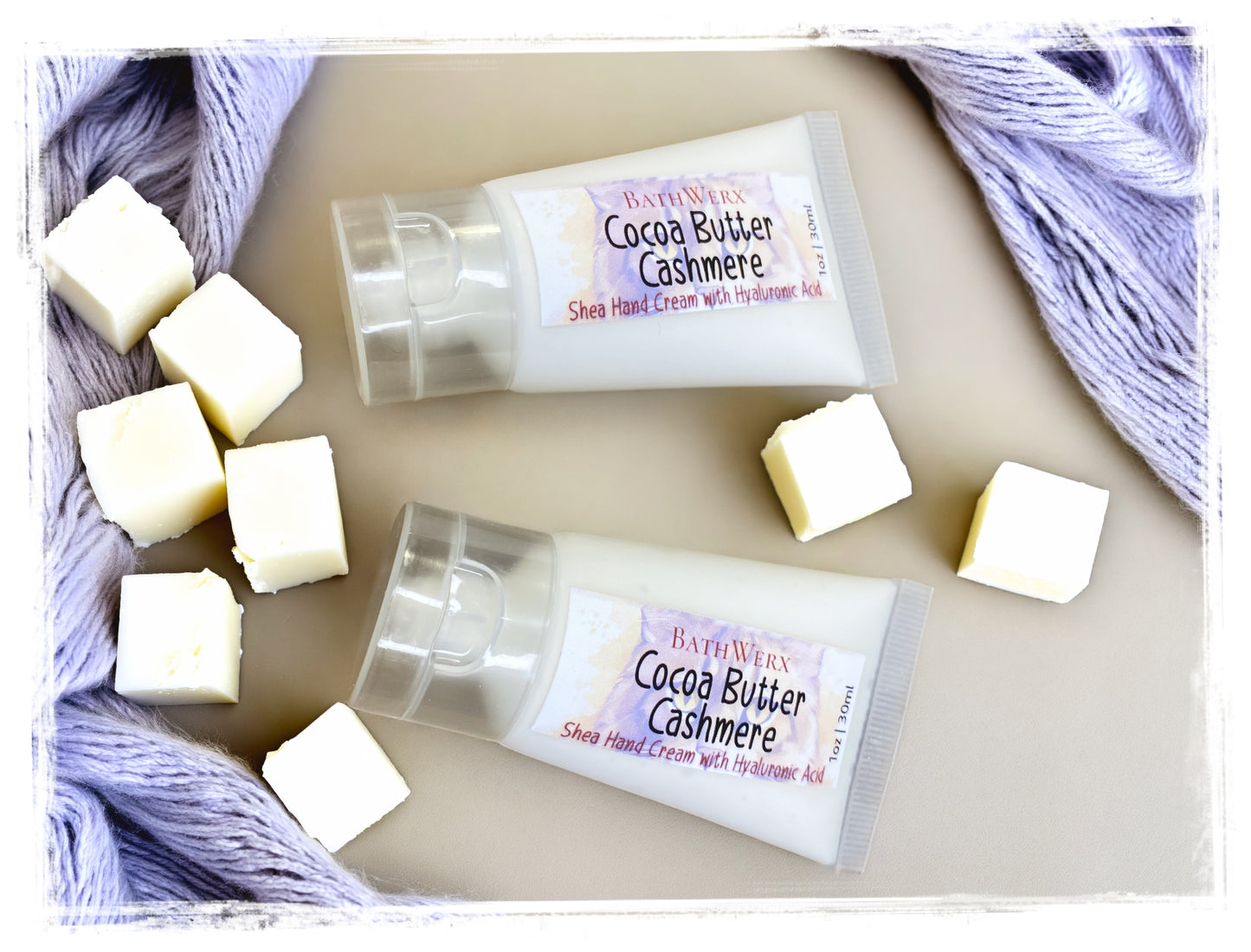 Cocoa Butter Cashmere Intensive hand cream - extreme moisturizer with hyaluronic acid for dry hands