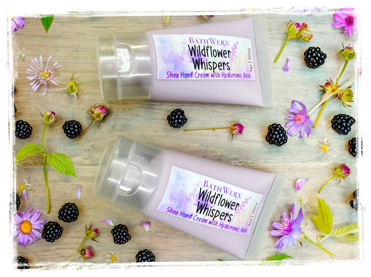 BathWerx Wildflower Whispers Intensive Hand Cream with apple blossom and raspberry nectar fragrance, Mother's Day gift