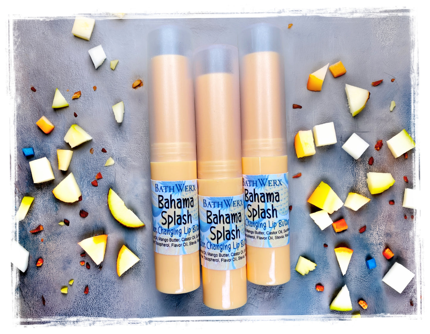 BathWerx Sweetened Lip Balm - Bahama Splash - Moisturizing Lip Butter 