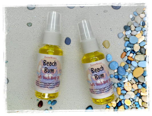 Beach Bum Soft Touch Body Oil – Lightweight Dry Oil Skin Moisturizer by BathWerx