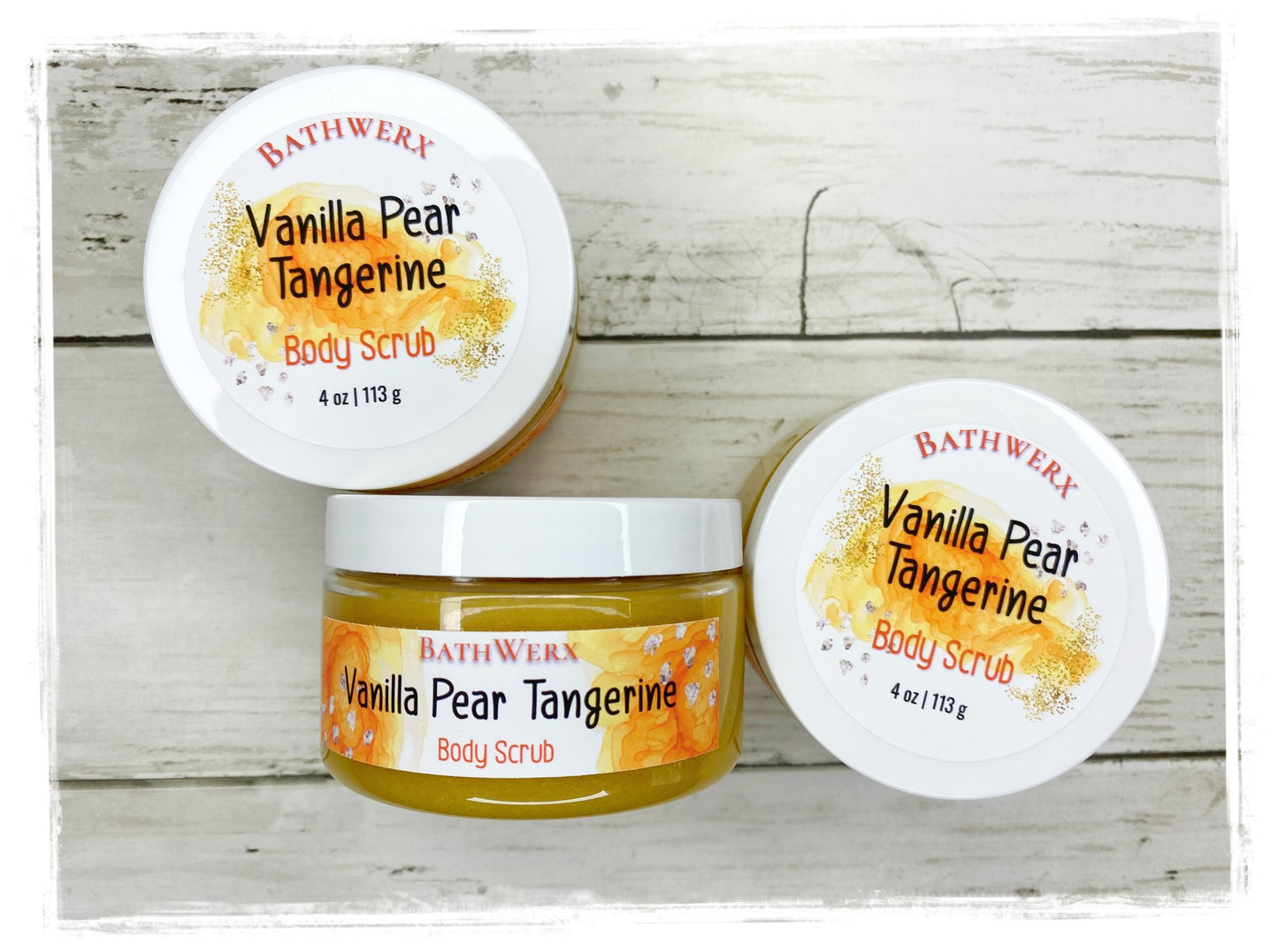 Moisturizing Body Sugar Scrub: Vanilla Pear and Tangerine