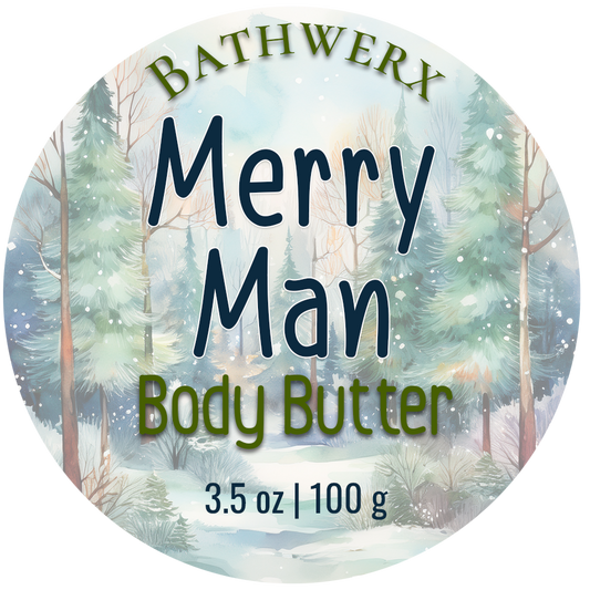 Merry Man Body Butter Label placeholder.