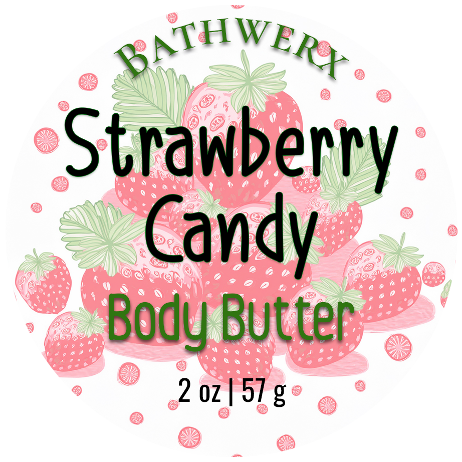 Strawberry Candy body butter label