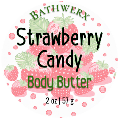 Strawberry Candy body butter label