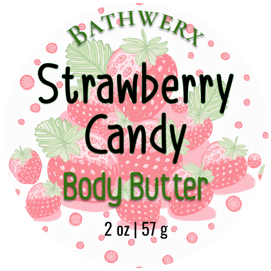 Strawberry Candy body butter label
