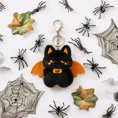 Halloween Plush Bat Keychains