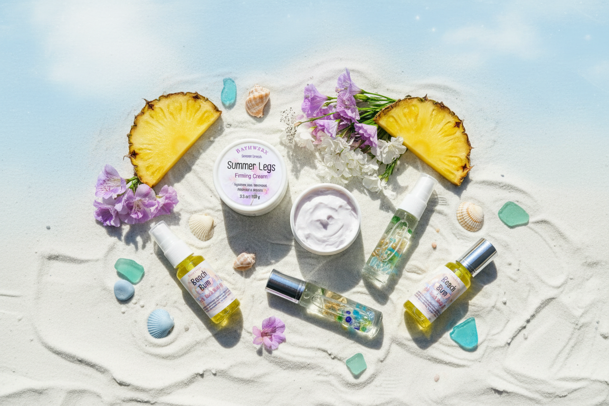 Sandy Beach Flat Lay