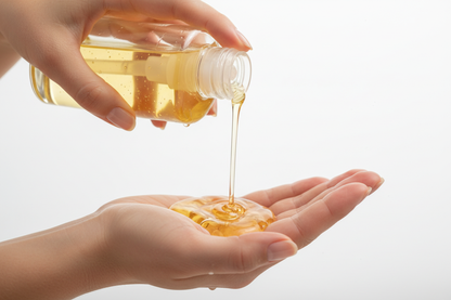 Wind Shear centella moisturizing face wash - gentle cleanser with panthenol being dispensed